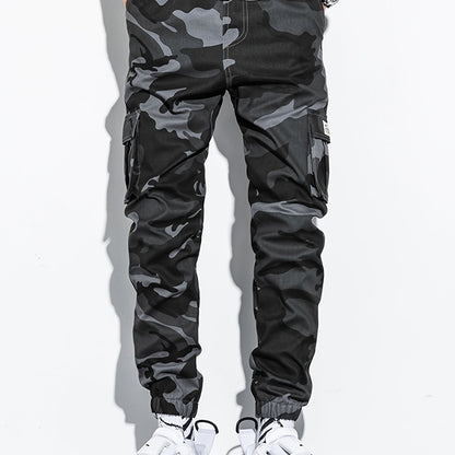 Spring And Autumn Cotton Pants Men's Camouflage Jogger Cargo Pants With Multi Pockets