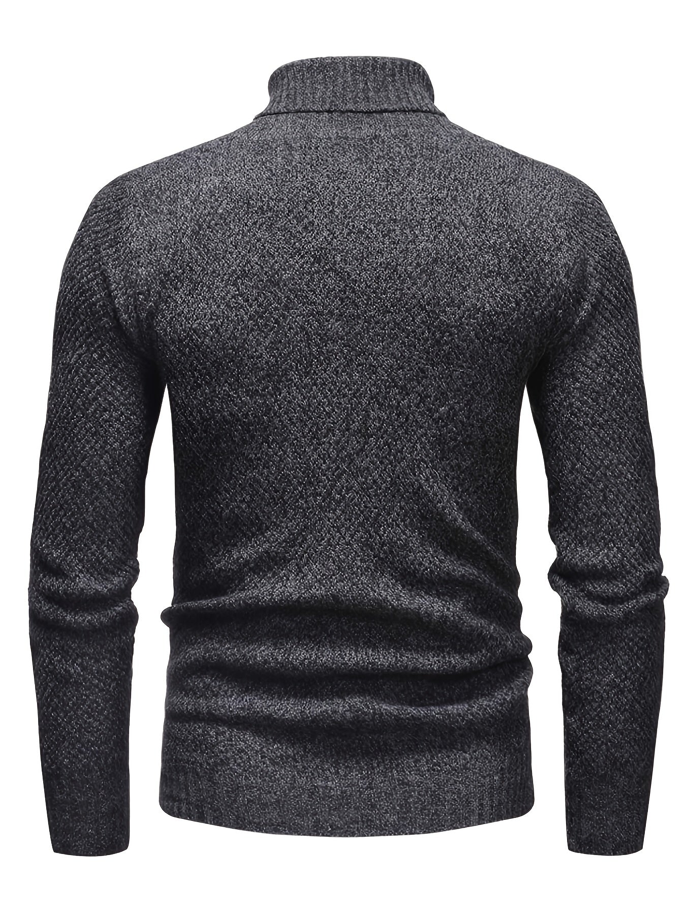 Men's Casual Sweater, Knit Slim Fit Pullover Turtleneck Sweater For Fall & Winter