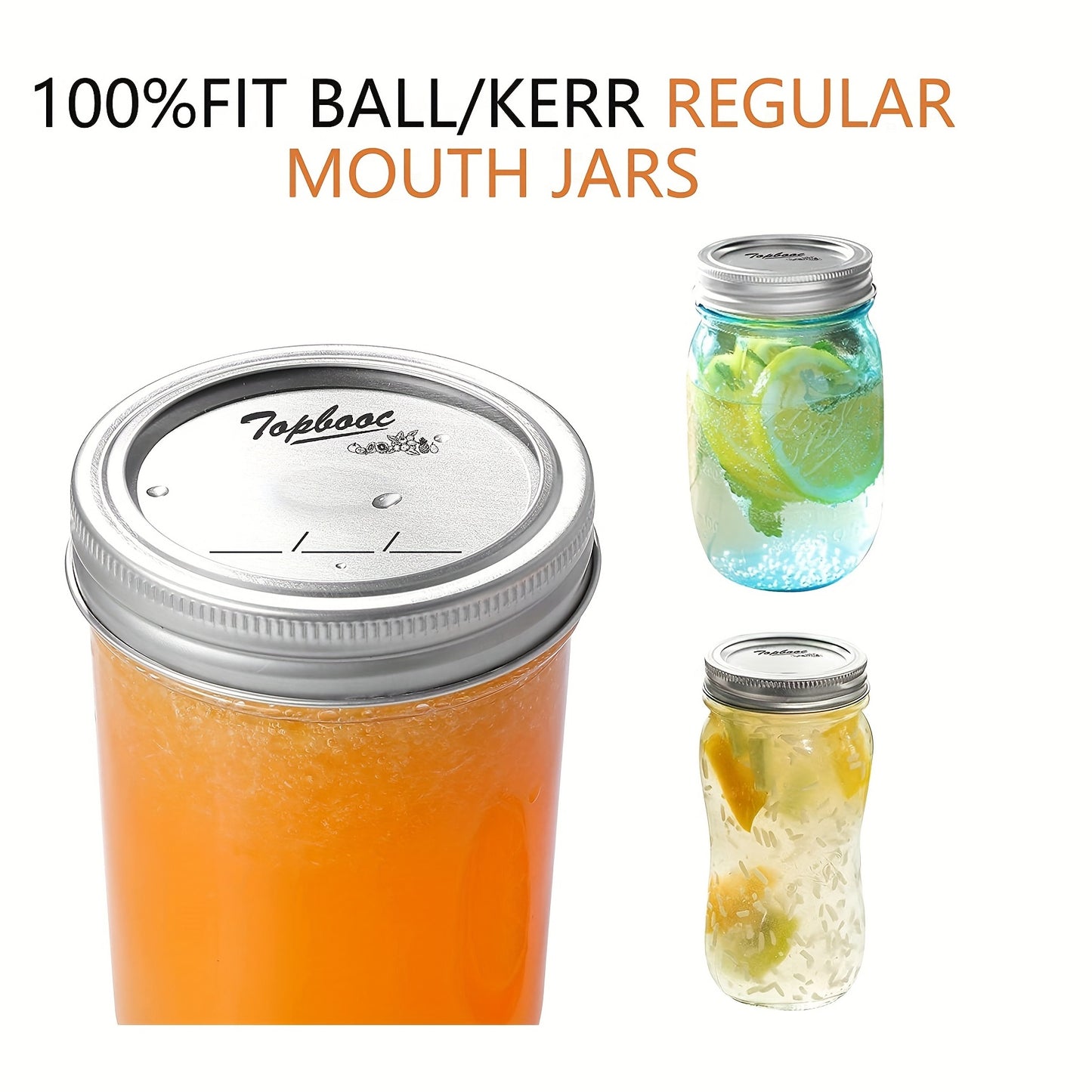 150 Count Regular Mouth Canning Lids - Airtight, Food-Grade, Split-Type Metal Mason Jar Lids for Ball and Kerr Jars - 100% Fit Guarantee, Durable, and Easy to Use