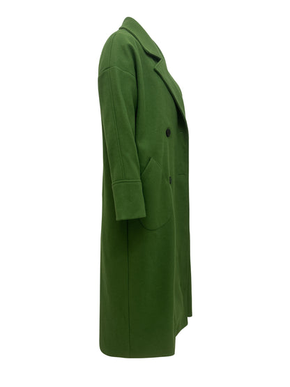 Solid Lapel Coat, Long Length Casual Outwear For Winter & Fall, Women's Clothing