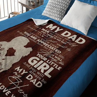 1 pc Dad Gifts from Daughter, Gifts for Dad from Daughter Blankets 60"x80", Birthday Gifts for Dad from Daughter, Best Presents for Dad Father from Daughter, Dad Birthday Gifts Ideas