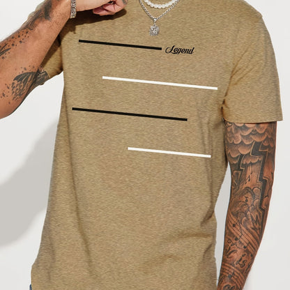 gbolsos  'Legend' Round Neck Graphic T-shirts, Causal Tees, Short Sleeves Comfortable Tops, Men's Summer Clothing