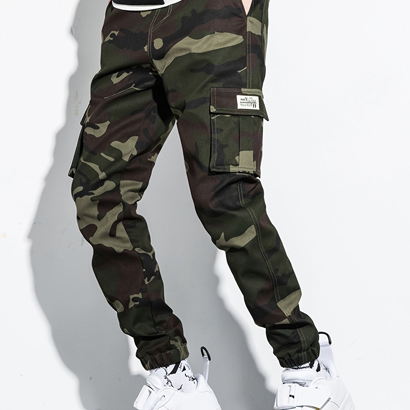 Spring And Autumn Cotton Pants Men's Camouflage Jogger Cargo Pants With Multi Pockets