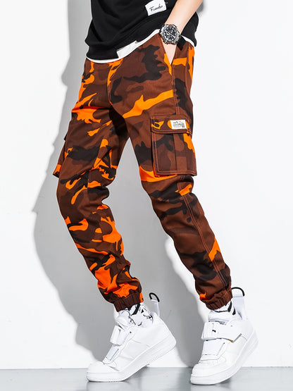 Spring And Autumn Cotton Pants Men's Camouflage Jogger Cargo Pants With Multi Pockets