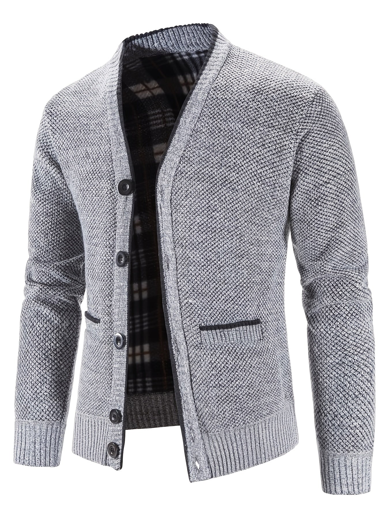 Men's V-neck Cardigan Casual Knit Jacket For Fall Winter Men Clothes Best Sellers