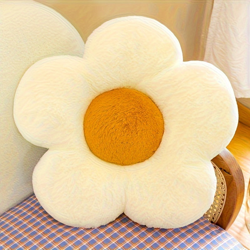 1 Pc, Flower Plush Throw Pillow Cushion Plush Toy Throw Pillow Bedroom Floor Room Decoration Pillow Sofa Cushion Window Bedding Supplies Fruit Embroidery Stool Cushion Gift