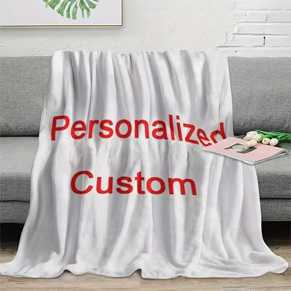 1pc Custom 3D Digital Printing Flannel Blanket - Ultra-Soft, Lightweight, Comfortable Throw Blanket for Bed, Couch, Camping, and Travel - Perfect Gift for Girls, Boys, Adults on Valentine's Day and All Seasons