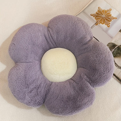 1 Pc, Flower Plush Throw Pillow Cushion Plush Toy Throw Pillow Bedroom Floor Room Decoration Pillow Sofa Cushion Window Bedding Supplies Fruit Embroidery Stool Cushion Gift