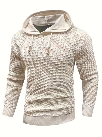 Men's Casual Drawstring Long Sleeves Hooded Pullover Sweaters