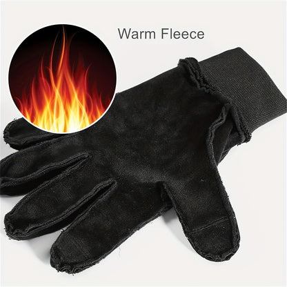 1 Pair Thermal Insulated Waterproof Gloves for Men and Women - Windproof, Warm, and Touchscreen Compatible for Outdoor Sports, Cycling, Skiing, and Winter Activities