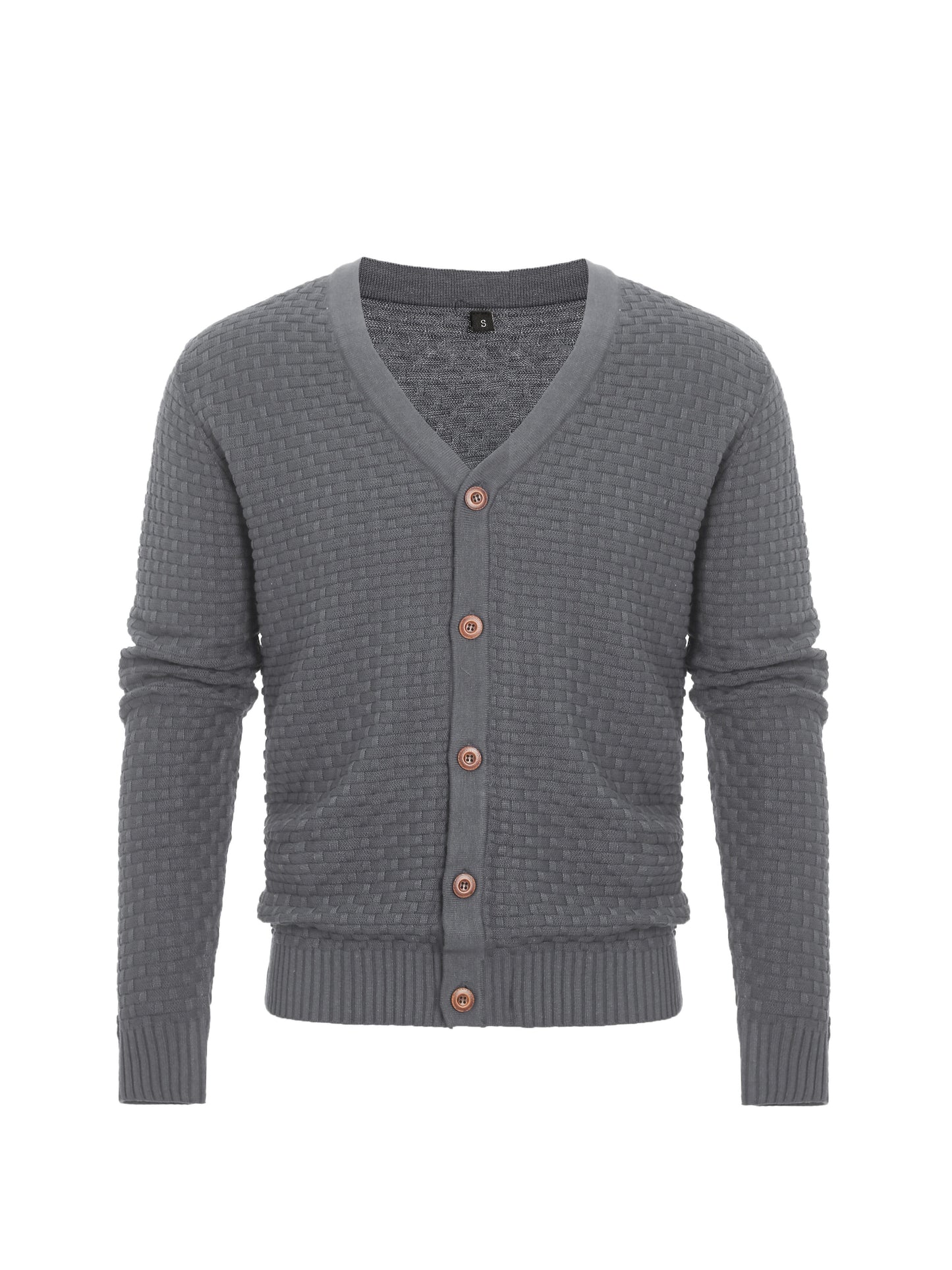 Men's New Knitted Sweater Cardigan Fashion Casual Men's V-neck Button Sweater Men