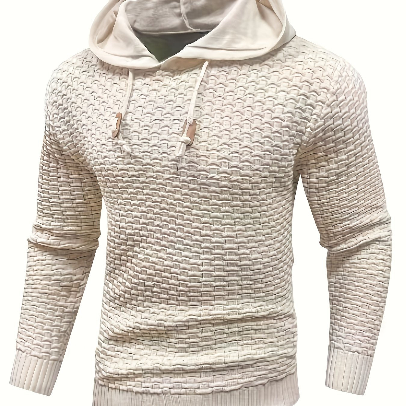 Men's Casual Drawstring Long Sleeves Hooded Pullover Sweaters