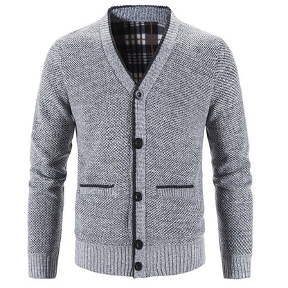 Men's V-neck Cardigan Casual Knit Jacket For Fall Winter Men Clothes Best Sellers