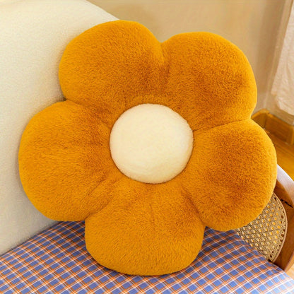 1 Pc, Flower Plush Throw Pillow Cushion Plush Toy Throw Pillow Bedroom Floor Room Decoration Pillow Sofa Cushion Window Bedding Supplies Fruit Embroidery Stool Cushion Gift