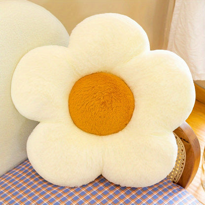 1 Pc, Flower Plush Throw Pillow Cushion Plush Toy Throw Pillow Bedroom Floor Room Decoration Pillow Sofa Cushion Window Bedding Supplies Fruit Embroidery Stool Cushion Gift