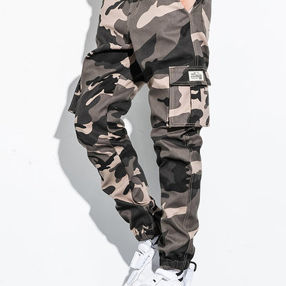 Spring And Autumn Cotton Pants Men's Camouflage Jogger Cargo Pants With Multi Pockets