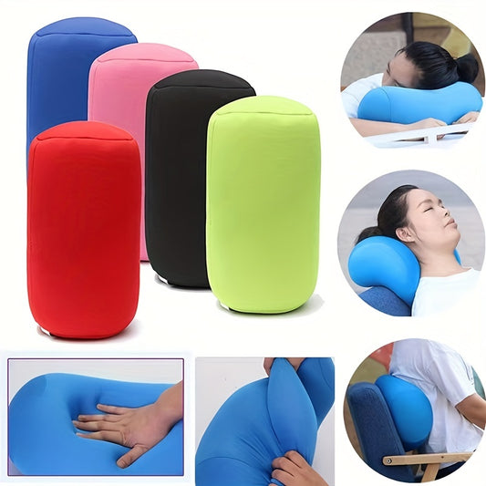 1pc Cylindrical Solid Color Long Round Neck Pillow - Washable Maternity Pillow for Bedroom, Guest Room, and Hotel with Comfortable Support and Relaxation