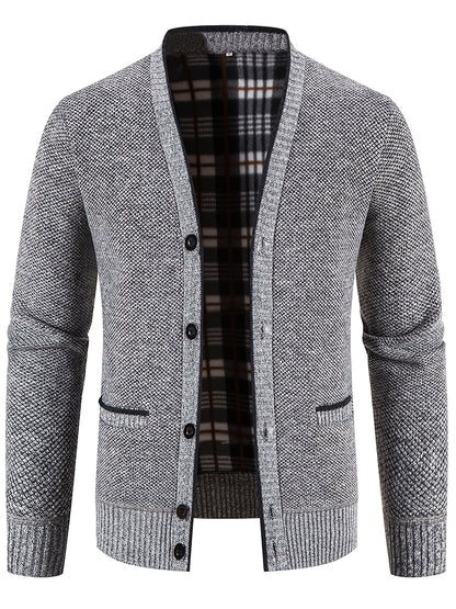 Men's V-neck Cardigan Casual Knit Jacket For Fall Winter Men Clothes Best Sellers