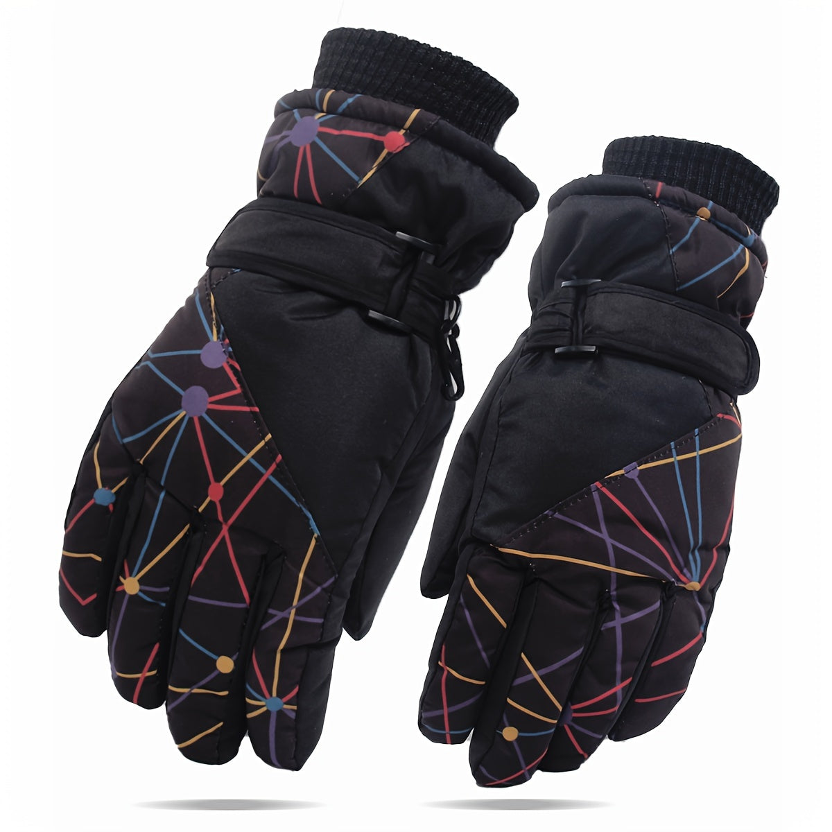 1 Pair of Warm & Cozy Kids' Waterproof Winter Ski Gloves - Windproof Snowboard Gloves for Outdoor Sports - Insulated Thermal Gloves for Cold Weather