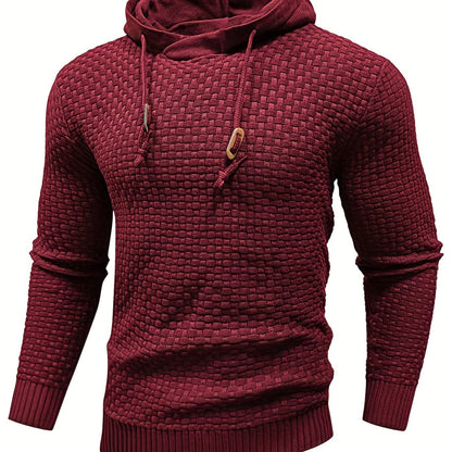 Men's Casual Drawstring Long Sleeves Hooded Pullover Sweaters