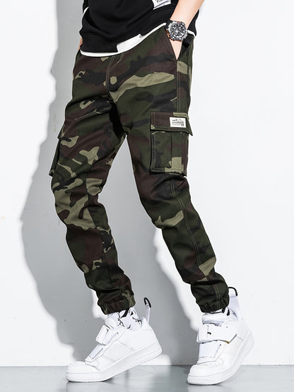 Spring And Autumn Cotton Pants Men's Camouflage Jogger Cargo Pants With Multi Pockets