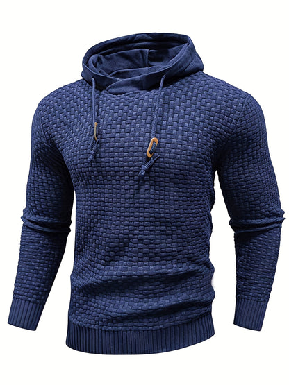 Men's Casual Drawstring Long Sleeves Hooded Pullover Sweaters