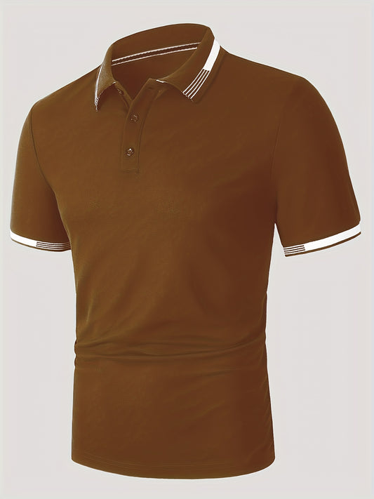 Men's Causal V-neck Button Up Short Sleeve Polo Shirts Men's Comfortable Tops For Summer