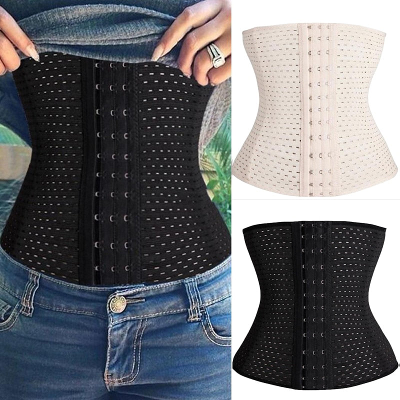 Gbolsos Women Waist Trainer Latex Cincher Girdles Shapewear Slimming Belt Body Shaper Fitness Corset Sheath Plus Size XXL