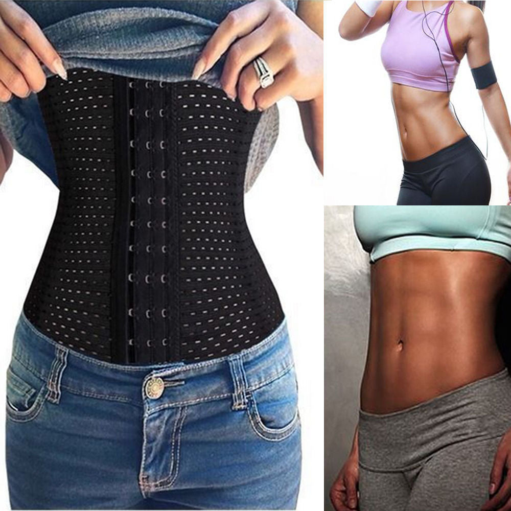 Gbolsos Women Waist Trainer Latex Cincher Girdles Shapewear Slimming Belt Body Shaper Fitness Corset Sheath Plus Size XXL