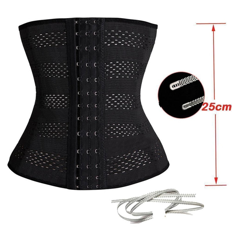 Gbolsos Women Waist Trainer Latex Cincher Girdles Shapewear Slimming Belt Body Shaper Fitness Corset Sheath Plus Size XXL