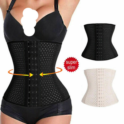 Gbolsos Women Waist Trainer Latex Cincher Girdles Shapewear Slimming Belt Body Shaper Fitness Corset Sheath Plus Size XXL