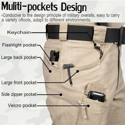 Gbolsos Tactical Pants Men Work Wear Ripstop Waterproof Military Trousers Multi-pocket Cargo Pant Jogger Army SWAT Climbing Big Size 6XL