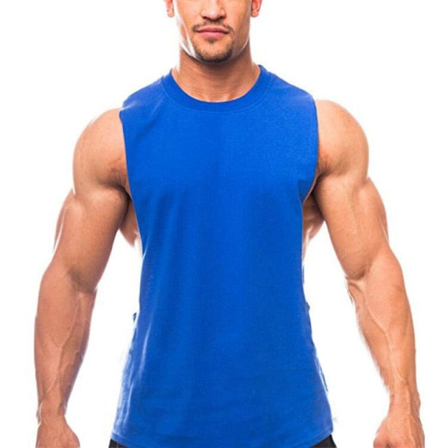 Brand New Plain Tank Top Men Bodybuilding singlet Gyms Stringer Sleeveless Shirt Blank Fitness Clothing Sportwear Muscle Vest