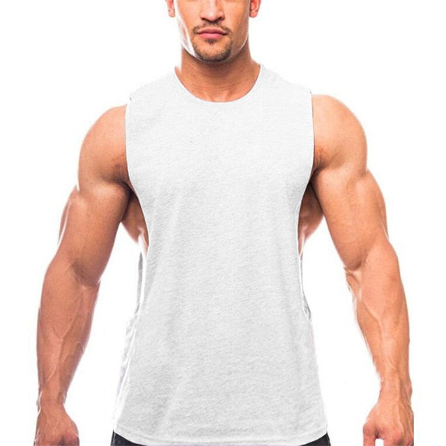 Brand New Plain Tank Top Men Bodybuilding singlet Gyms Stringer Sleeveless Shirt Blank Fitness Clothing Sportwear Muscle Vest