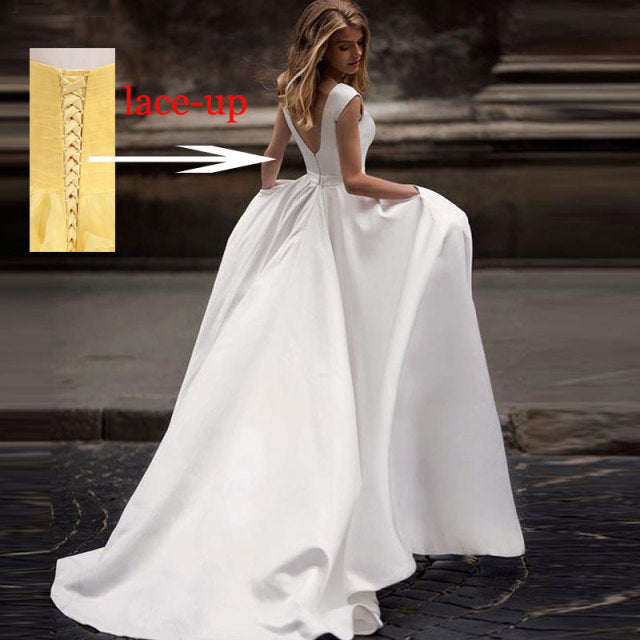 ivory white robe satin wedding party Dress Robe De Soiree longue Formal simple robe de soiree bride to be