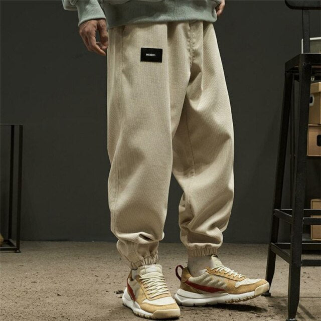 GbolsosCasual Men Corduroy Pants New Style Loose Trousers Outdoor Fashion 2021 Comfortable Harem Pants Big Size Pantalones De Hombre