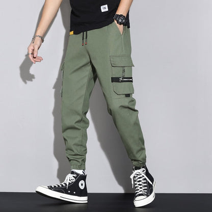 Spring and Summer Big Men Trousers Knitted Sports Pants Men Pants Loose Korean Version of All-Match Overalls Trousers Men