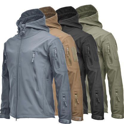 GbolsosMen Long Sleeve Camouflage Thick Zipper Windbreaker Windproof Hood Jacket Coat Men Clothing �������������� ������������ hommes veste 2021