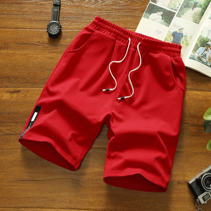 White Shorts Men Japanese Style Polyester Running Sport Shorts for Men Casual Summer Elastic Waist Solid Shorts Printed Clothing